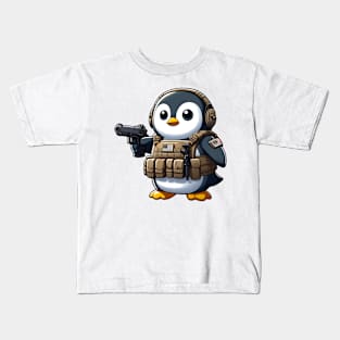 Tactical penguin Kids T-Shirt